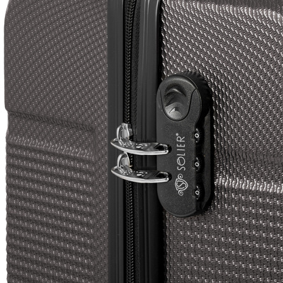 MEDIUM SUITCASE 22' STL945 ABS DARK GREY