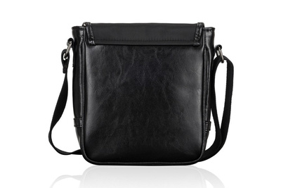 MEN'S GENUINE LEATHER SHOULDER BAG SL07 DERRY BLACK