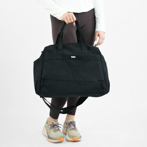 Materiałowa sportowa torba damska fitness Solier FB54 Eloa - czarny