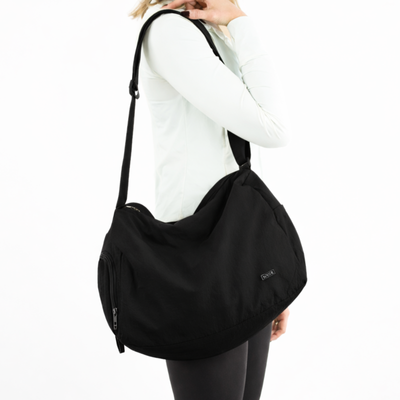 Sportowa torba materiałowa fitness pilates Solier FB53 Teya - czarna