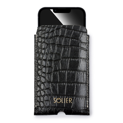 Leather case for IPhone 11 Solier SA58 black snake