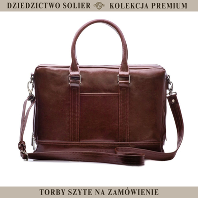 Men's leather shoulder laptop bag SL02 ABERDEEN