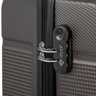 SMALL SUITCASE | STL945 ABS DARK GREY