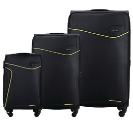 Soft luggage set Solier STL1651 black-green