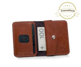 PERSONALISED GENUINE LEATHER WALLET WITH COIN HOLDER SW16