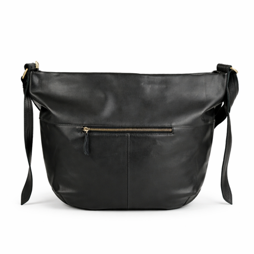 Genuine leather woman's laptop bag FL25 black with snake pattern