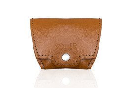 Leather men's coin wallet SOLIER SA10 CAMEL