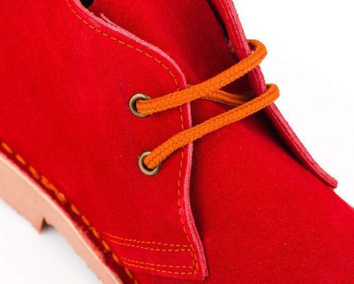 Men's stylish leather Chukka shoes boots red M467DS