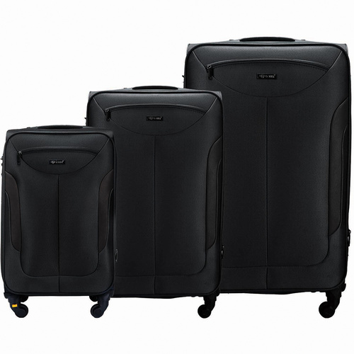 Soft luggage set Solier STL1801 black