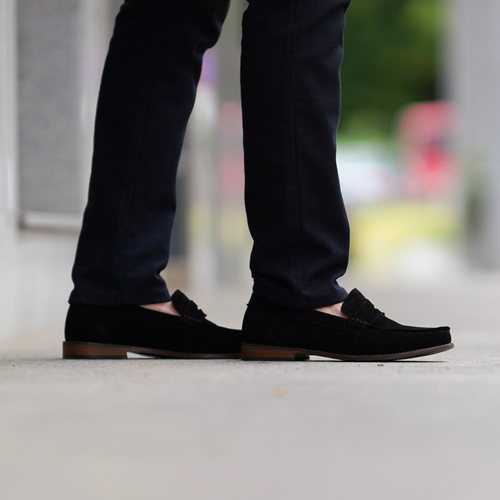 Men's stylish leather Chukka shoes / boots dark brown M467DBS