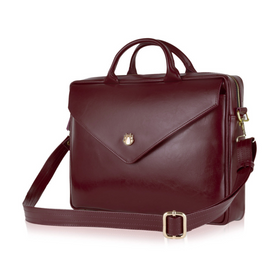 Leather woman's laptop bag FL15 Positano deep red