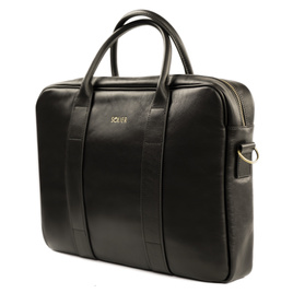 Brown leather shoulder laptop bag SL20 EDYNBURG