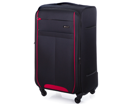 Medium soft luggage M Solier STL1311 black-red