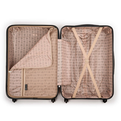 Walizka podróżna twarda średnia 24'' STL945 szampan