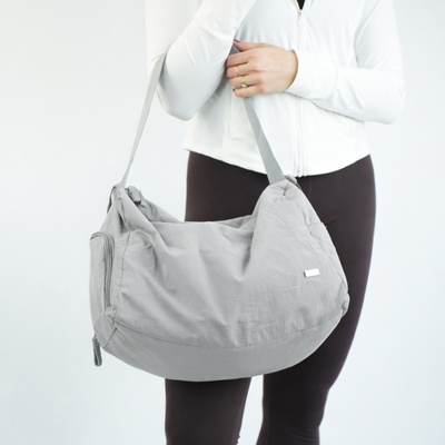 Sportowa torba materiałowa fitness pilates Solier FB53 Teya - szara