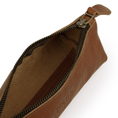 Piórnik skórzany etui na pióro długopis Solier SA51 vintage brown genuine