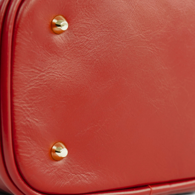 Elegant genuine leather women's beauty bag FK01 Solier red