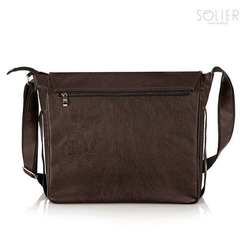 Brown shoulder laptop bag Solier S12