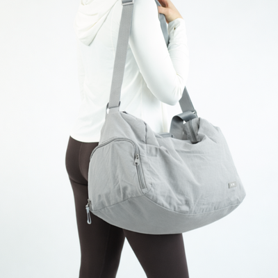 Sportowa torba materiałowa fitness pilates Solier FB53 Teya - szara