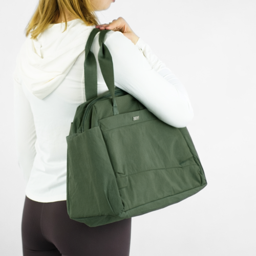 Materiałowa sportowa torba damska fitness Solier FB54 Eloa - khaki