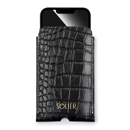 Leather case for IPhone 11 Solier SA58 black snake