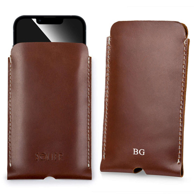 Leather case for IPhone 11 Solier SA58 brown