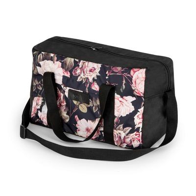 Carry-on bag Solier STB01 40x25x20 BLACK + ROSES