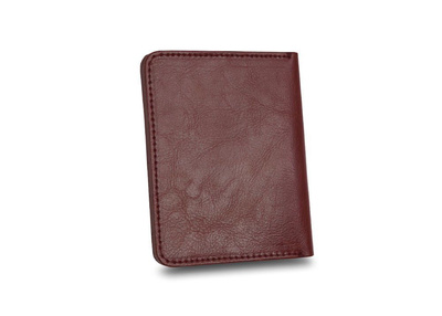 Slim leather men's wallet with coin holder SOLIER SW15 SLIM BROWN