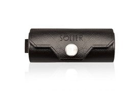 Leather men's key holder SOLIER SA11 DARK BROWN