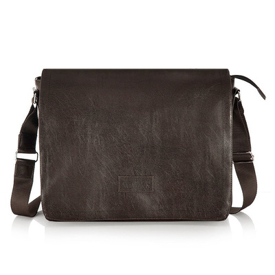 Brown men`s shoulder bag S11