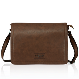 Brown men`s shoulder bag S11