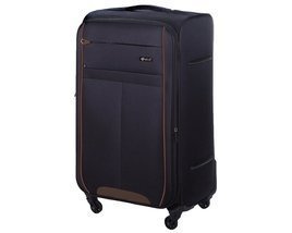 Medium soft luggage M Solier STL1311 black-brown