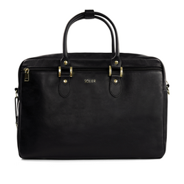 Genuine leather women's laptop bag Marina black