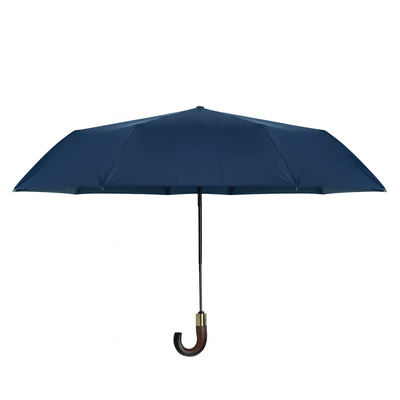 Składany mały parasol z odblaskowymi elementami - granatowy