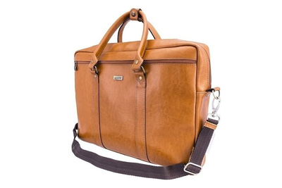 Cogniac leather shoulder laptop bag KILBRIDGE