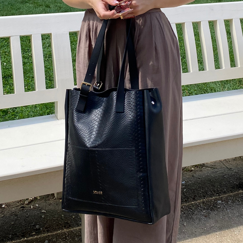 Genuine leather woman's laptop bag FL15 Positano dark grey