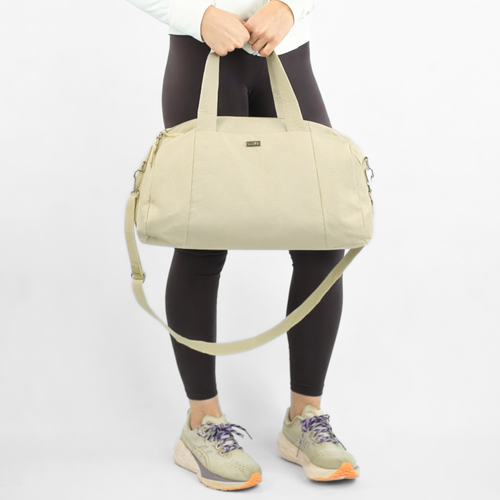 Materiałowa torba sportowa Solier SM05 Shala - beż