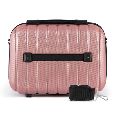 Cosmetic travel case ABS STL902 pink