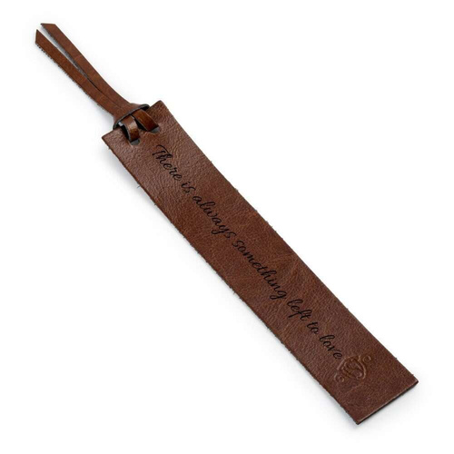 Personalized leather bookmark red