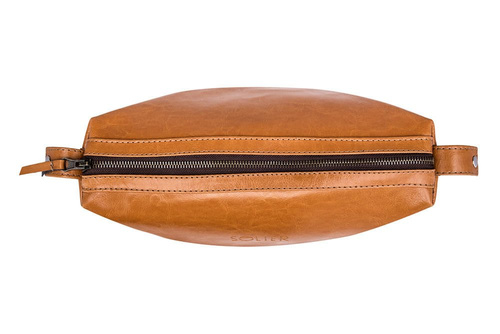 Elegant leather men's beauty bag SOLIER PERTH