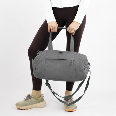 Sportowa torba materiałowa fitness Solier FB52 Lunea - szara