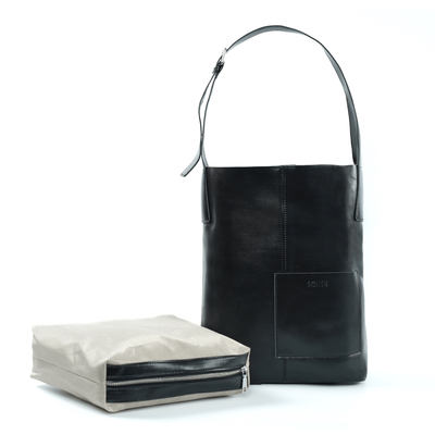 Czarna torba shopper damska FL29 ELVORIA BLACK 