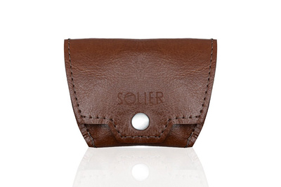 Leather men's coin wallet SOLIER SA10 BROWN