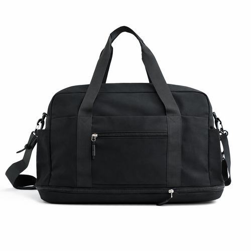 Torba weekendowa podróżna skórzana Solier SL39 Astrin czarna 