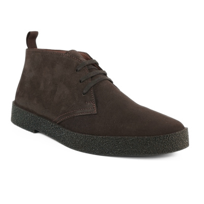 Men's stylish leather Chukka shoes / boots dark brown M467DBS
