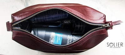 Elegant leather men's beauty bag SOLIER PERTH