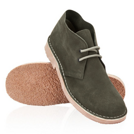 Zamszowe buty męskie Chukka Boots - khaki