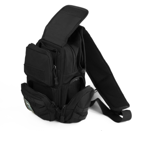 Genuine leather woman's laptop bag FL25 black with snake pattern