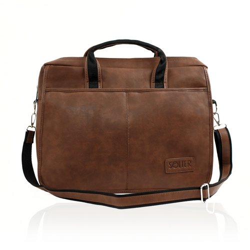 Light brown shoulder laptop bag S13