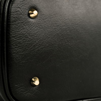 Elegant genuine leather women's beauty bag FK01 Solier black